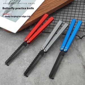 Edelstahlkamm, Aluminiumgriff, bungs-CSGO,Butterfly trainer